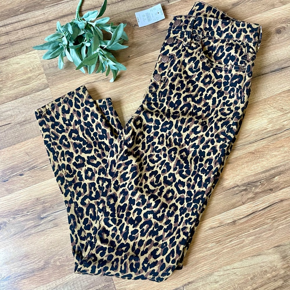 Highrise Skinny Jeans - Cheetah Print Size 27 - NWT
